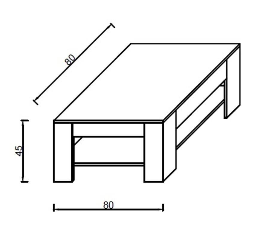 Kuzeylife Ligna Orta Sehpa Beyaz - 4