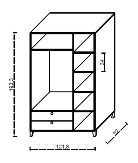 Kuzeylife Lora Gardırop 4 Kapılı - 5