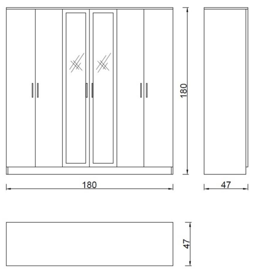 Kuzeylife Modena Aynalı Gardırop - 5