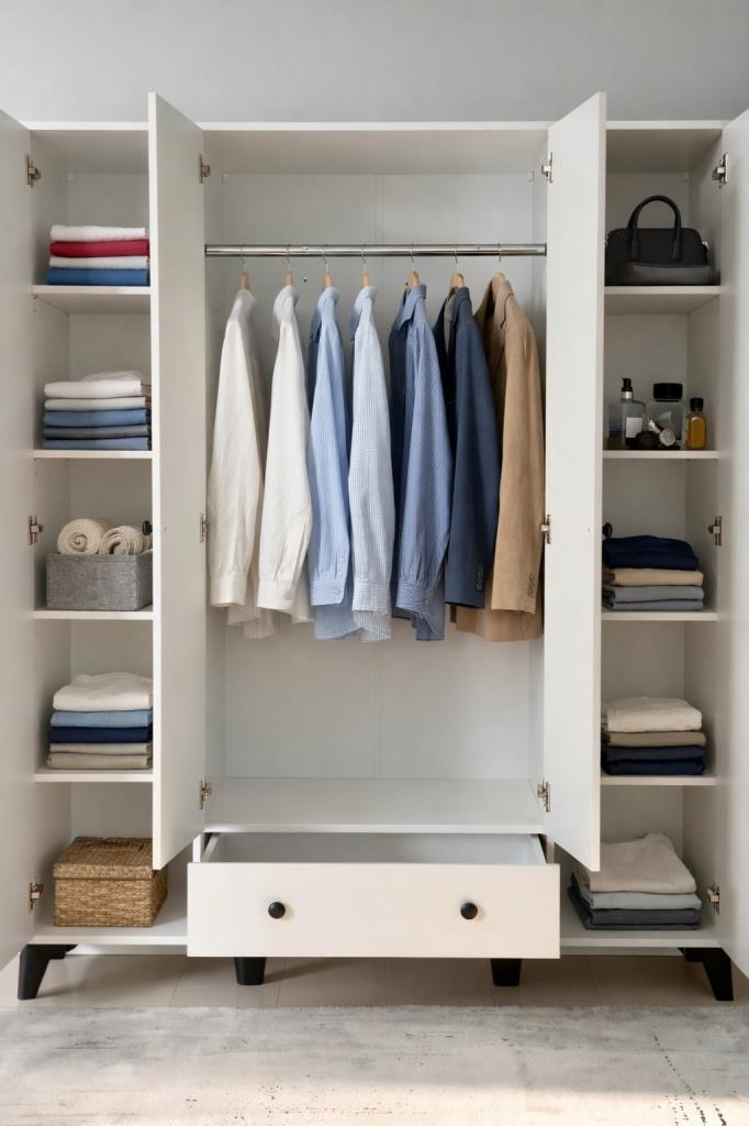 Kuzeylife Nevada 4 Kapaklı Aynalı Gardrop - 3