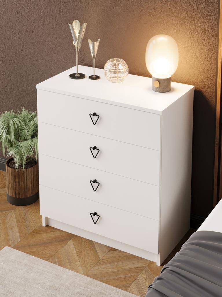 Kuzeylife Stella Şifonyer Beyaz - 4