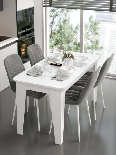 Kuzeylife Venezia Yemek Masası Beyaz - 2