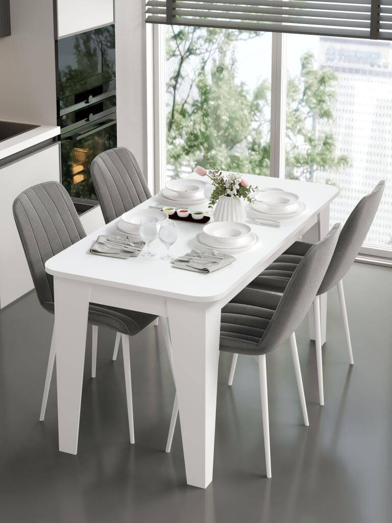 Kuzeylife Venezia Yemek Masası Beyaz - 2
