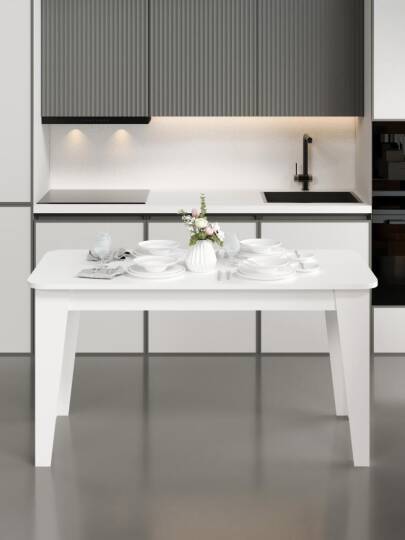 Kuzeylife Venezia Yemek Masası Beyaz - 3