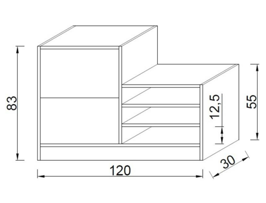 Kuzeylife Vesta Ayakkabılık Kayar Kapak - 5
