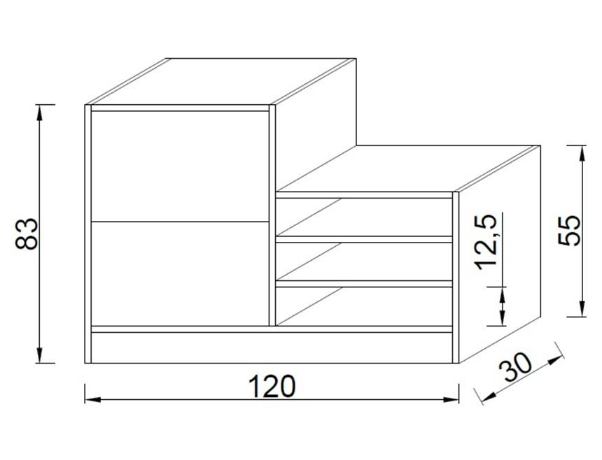 Kuzeylife Vesta Ayakkabılık Kayar Kapak - 5