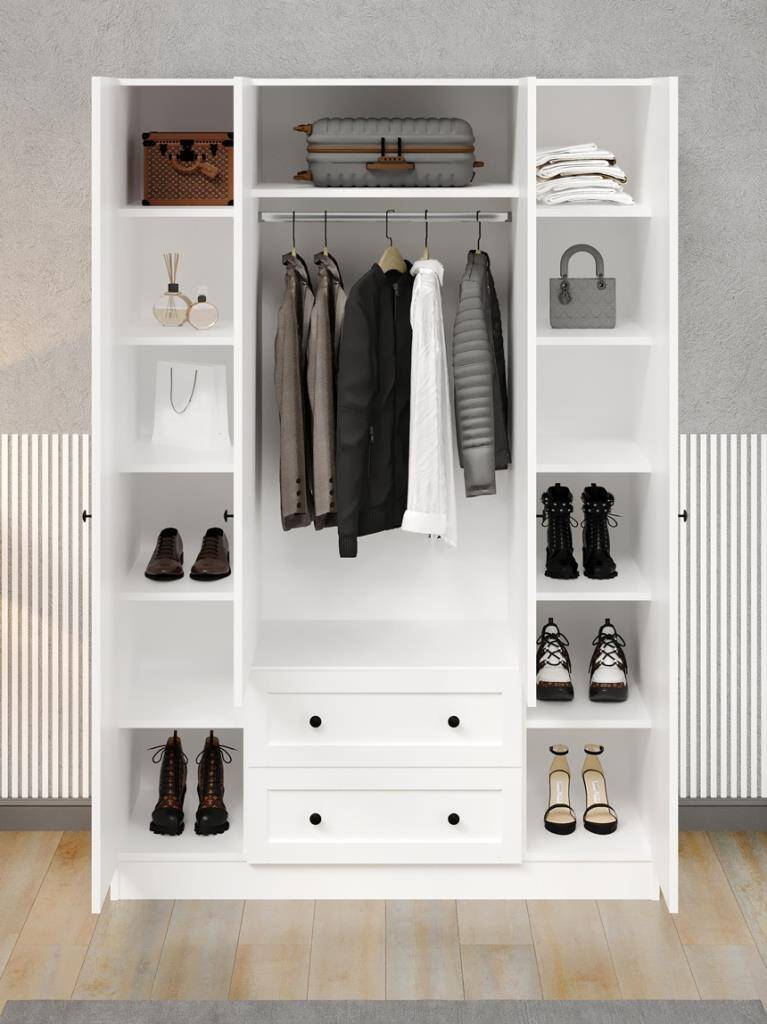 Kuzeylife Viena Gardırop 4 Kapaklı 210 cm-1 - 3