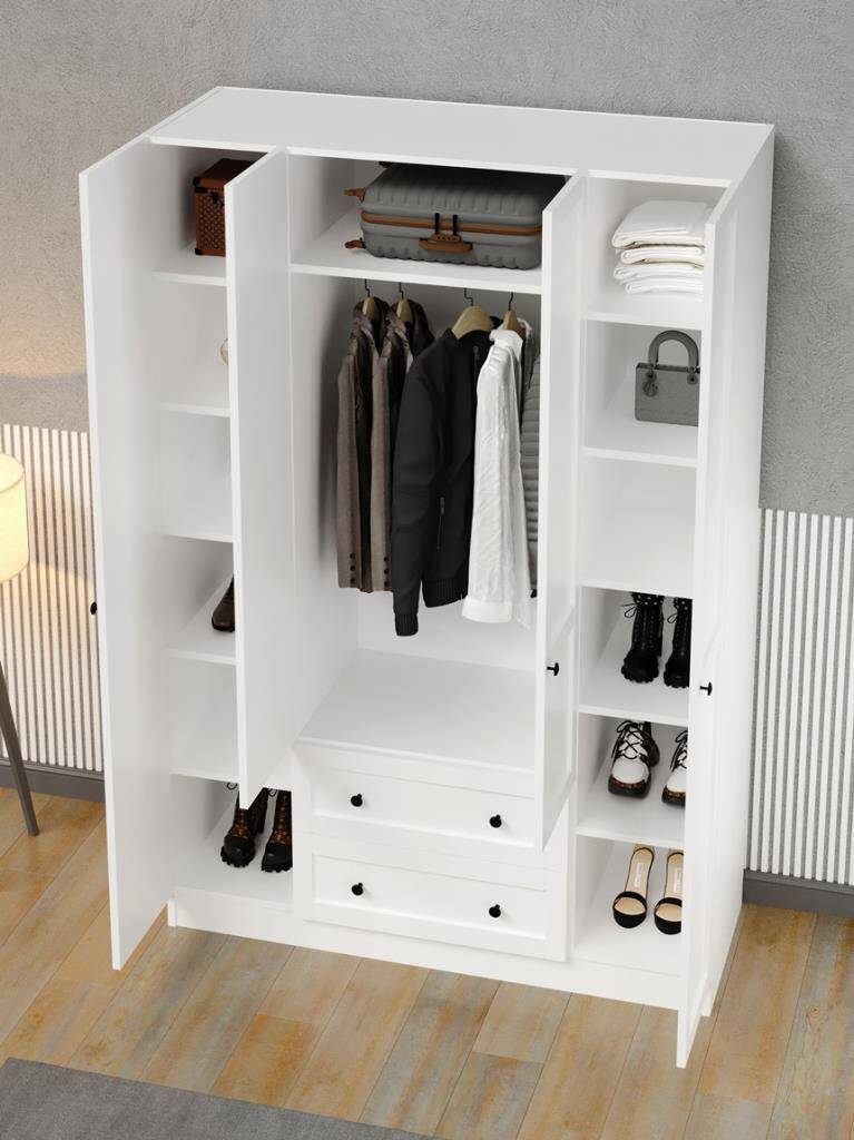 Kuzeylife Viena Gardırop 4 Kapaklı 210 cm-1 - 5